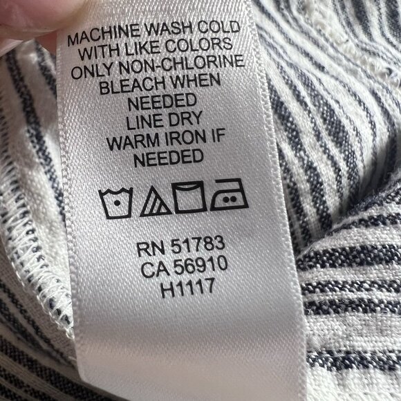 Maurices Women’s Linen Blend Blazer Striped Medium Size Pockets Button - Picture 9 of 9